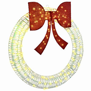 vidaXL Wreath with 150 LED Warm White 121 x 121 x 10 cm PET