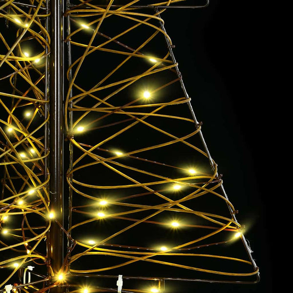 vidaXL Christmas Tree with 100 Warm White LEDs 120 cm Rattan