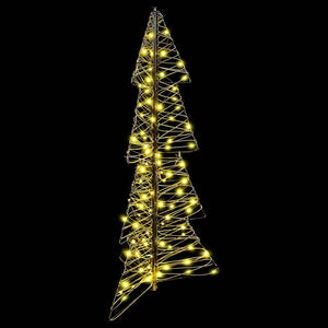 vidaXL Christmas Tree with 100 Warm White LEDs 120 cm Rattan