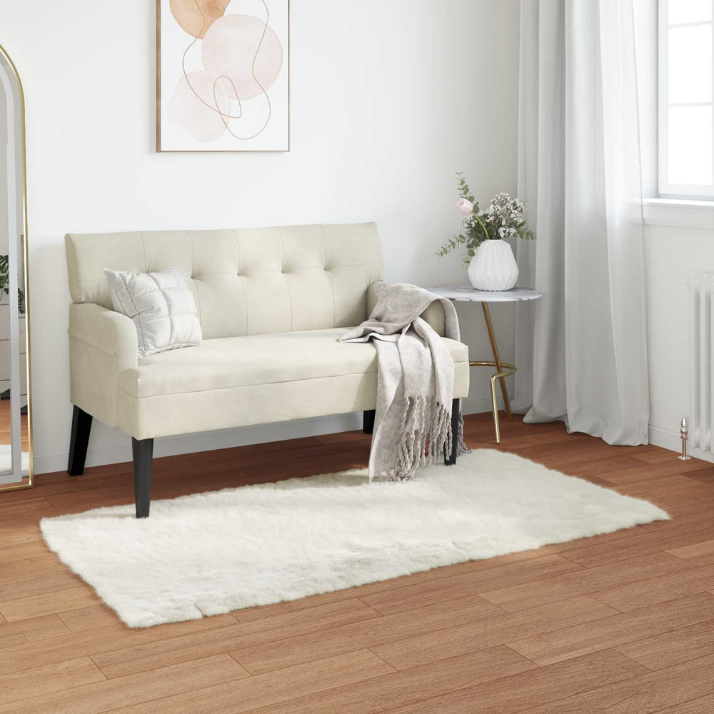 vidaXL TAFALLA Faux Sheepskin Rug White 60 x 110 cm Polyester