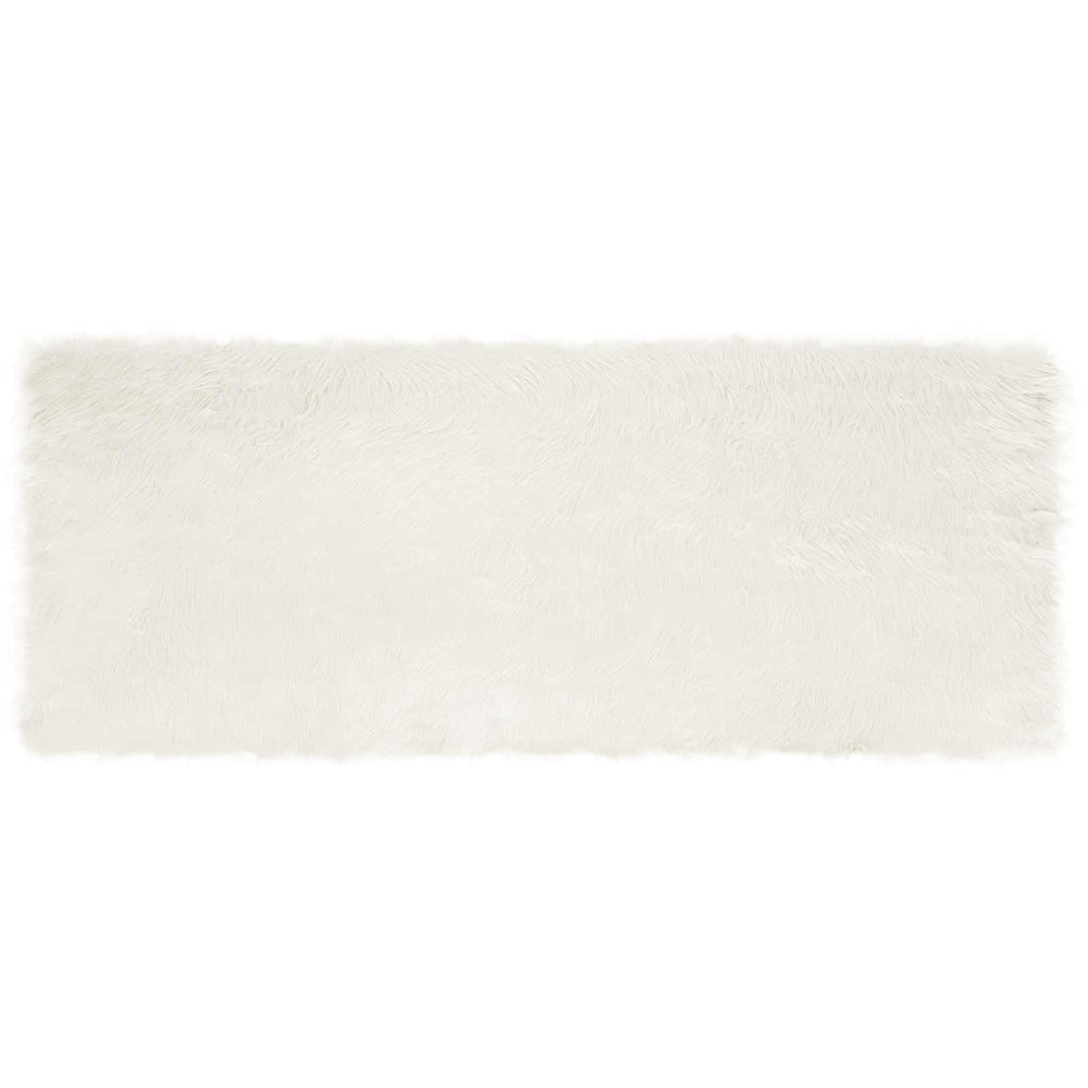 vidaXL Faux Sheepskin Rug TAFALLA White 80 x 200 cm Polyester