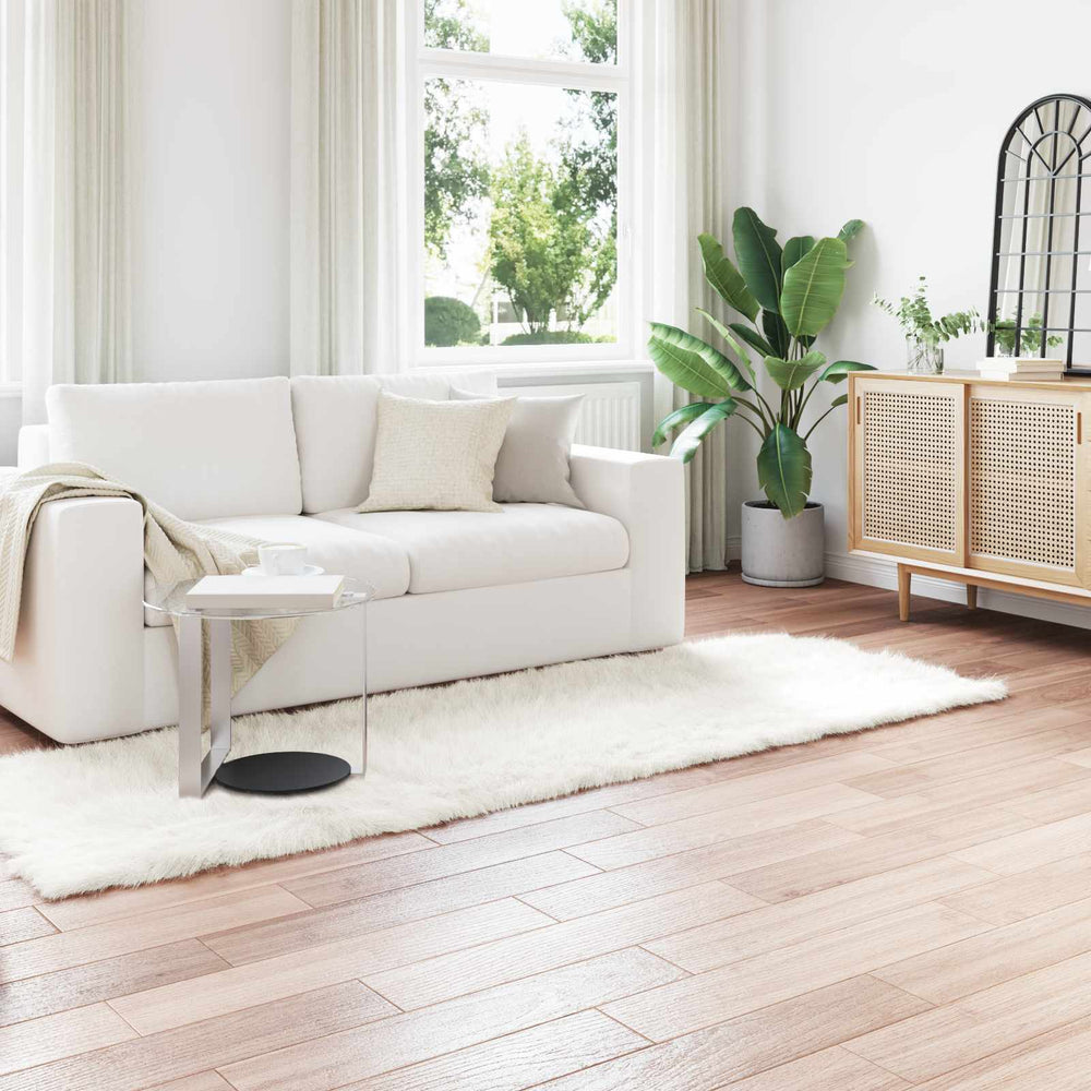 vidaXL TAFALLA Faux Sheepskin Rug White 80 x 250 cm Polyester