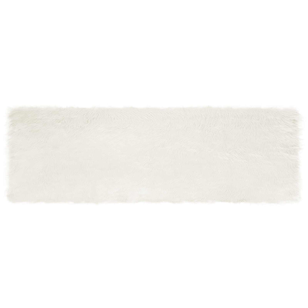 vidaXL TAFALLA Faux Sheepskin Rug White 80 x 250 cm Polyester