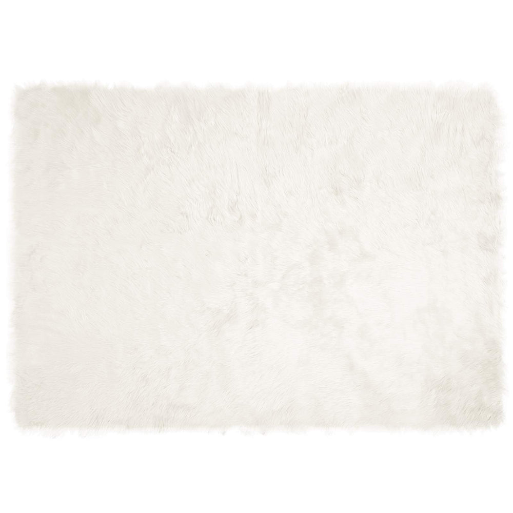 vidaXL Faux Sheepskin Rug TAFALLA White 140 x 200 cm Polyester