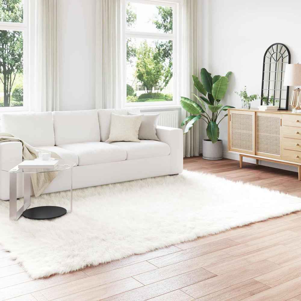 vidaXL TAFALLA Faux Sheepskin Rug White 200 x 280 cm Polyester