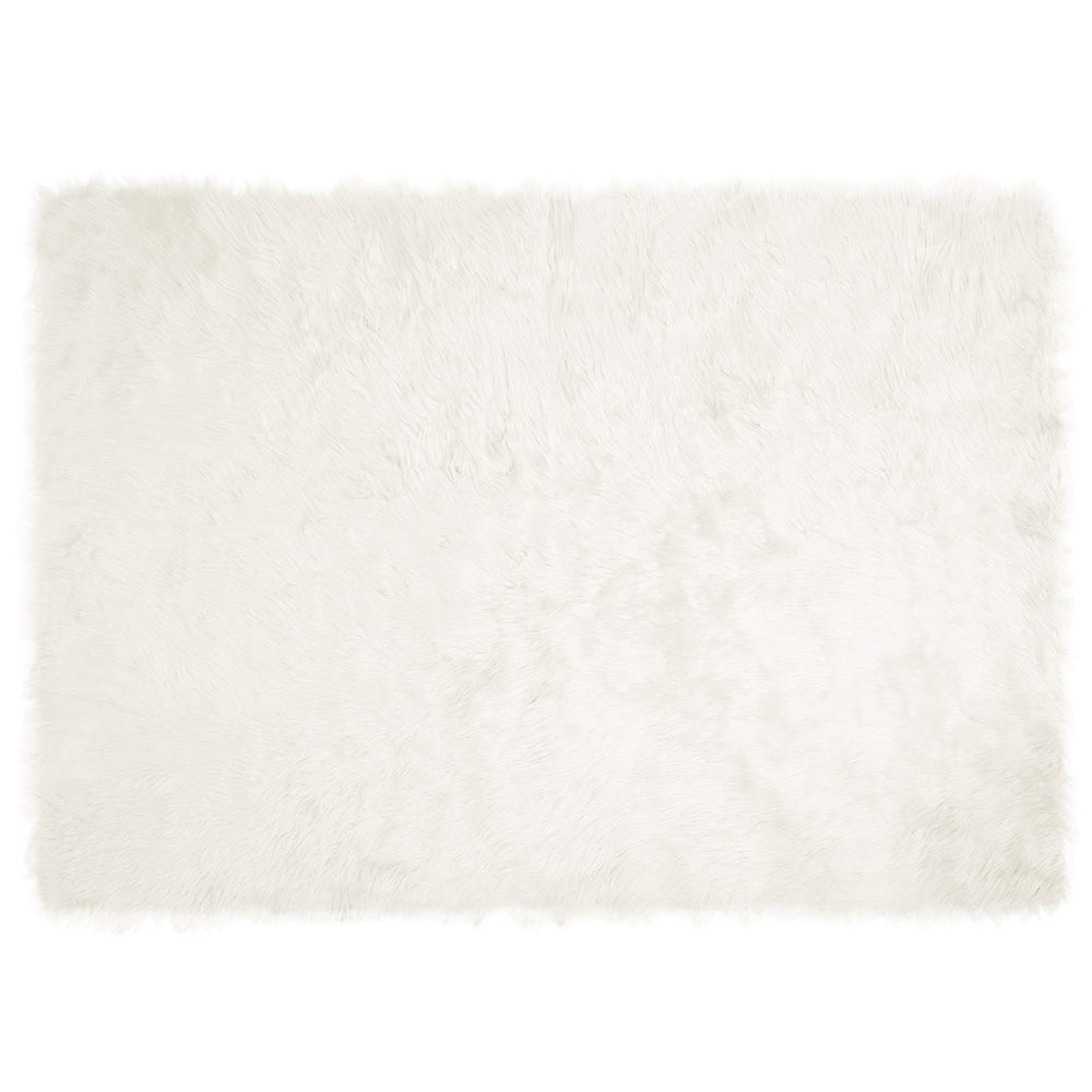 vidaXL Tafalla Faux Sheepskin Rug White 240 x 340 cm Polyester