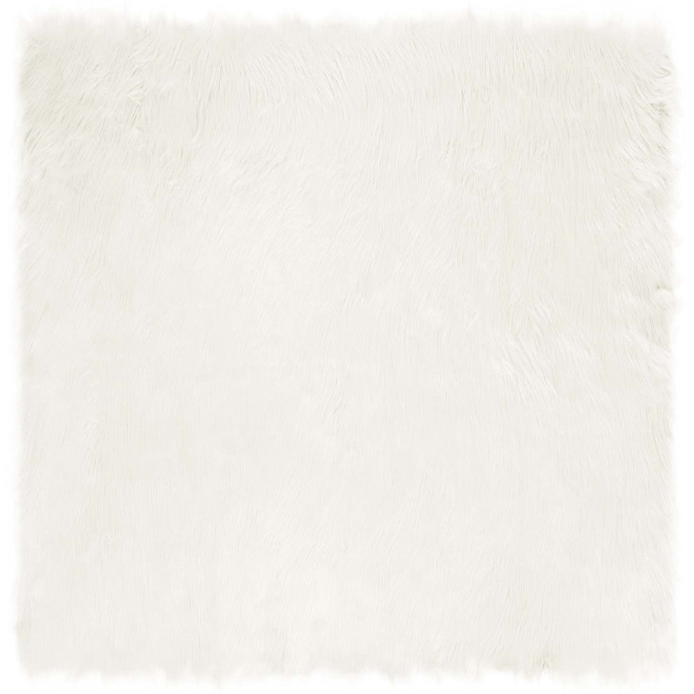 vidaXL Faux Sheepskin Rug TAFALLA White 200 x 200 cm Polyester