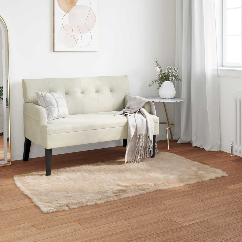 vidaXL TAFALLA Faux Sheepskin Rug Beige 60 x 110 cm Polyester