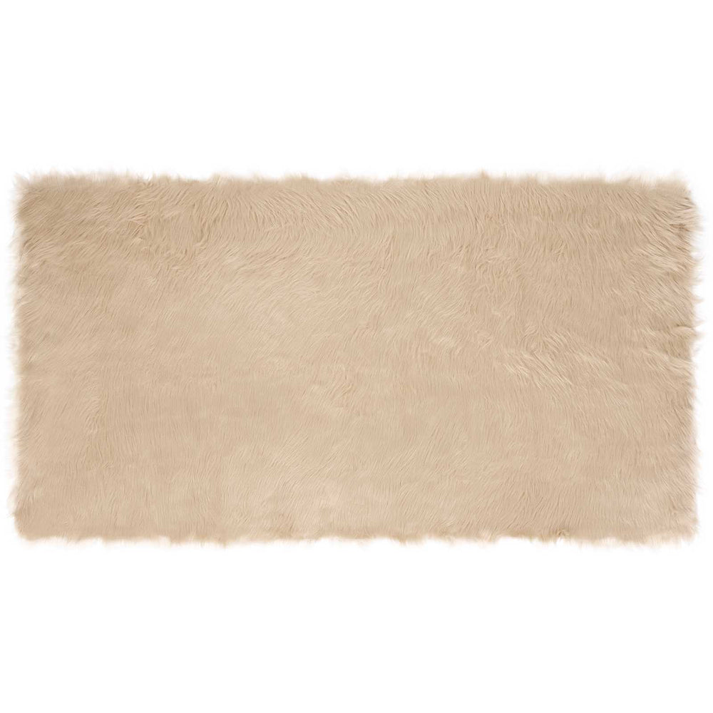 vidaXL TAFALLA Faux Sheepskin Rug Beige 60 x 110 cm Polyester