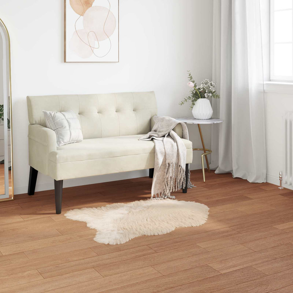 vidaXL TAFALLA Faux Sheepskin Rug Beige 50 x 80 cm Polyester