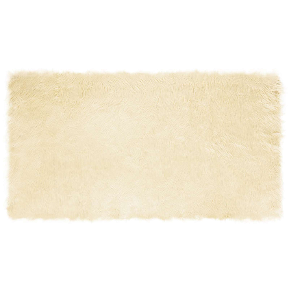 vidaXL Faux Sheepskin Rug TAFALLA Cream 60 x 110 cm Polyester
