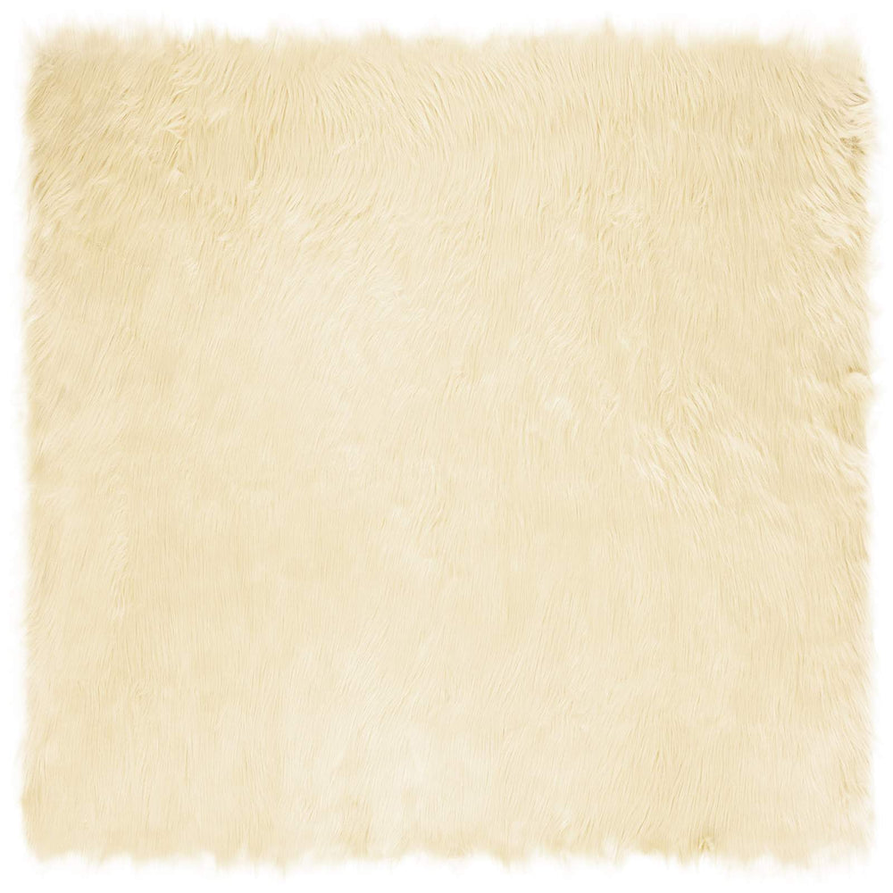 vidaXL Artificial Sheepskin Rug TAFALLA Cream 160 x 160 cm Polyester