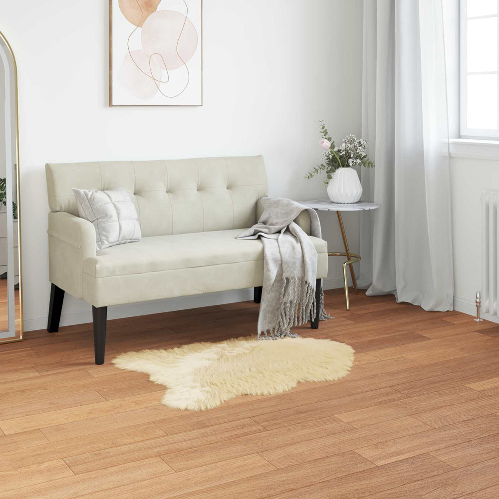 vidaXL Faux Sheepskin Rug TAFALLA Cream 80 x 120 cm Polyester