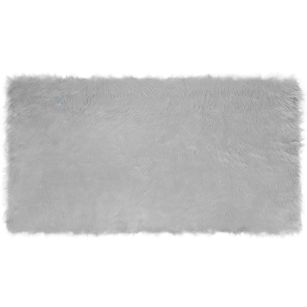 vidaXL TAFALLA Faux Sheepskin Rug Grey 80 x 150 cm Polyester
