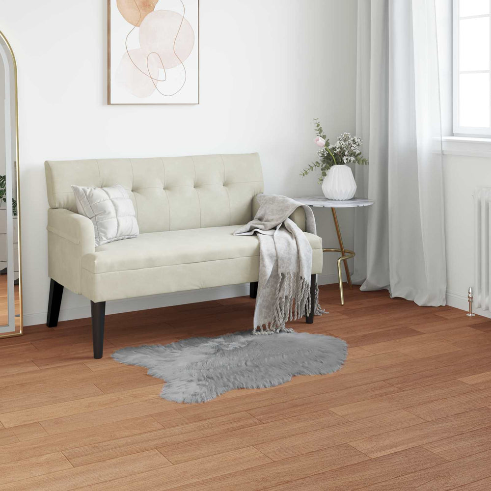 vidaXL Faux Sheepskin Rug TAFALLA Grey 80 x 120 cm Polyester