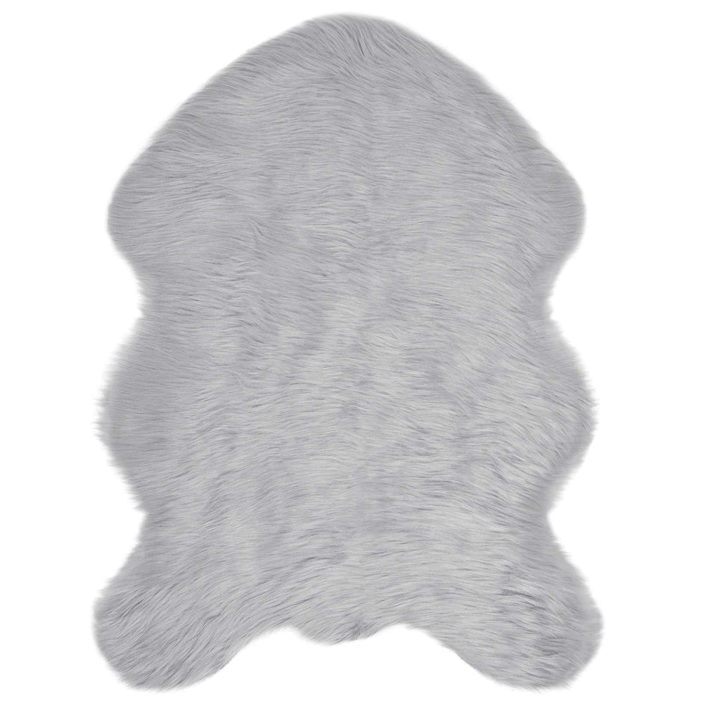 vidaXL Faux Sheepskin Rug TAFALLA Grey 80 x 120 cm Polyester