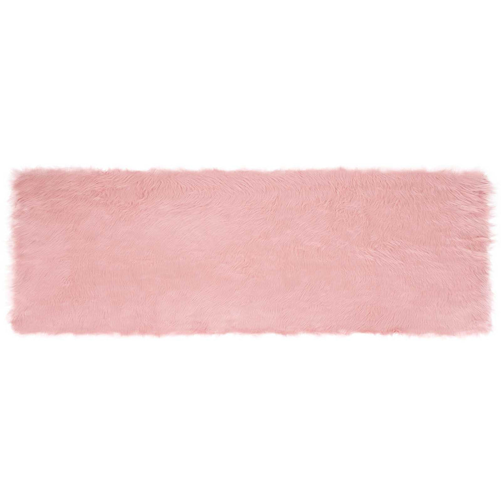 vidaXL Faux Sheepskin Rug TAFALLA Pink 80 x 250 cm Polyester