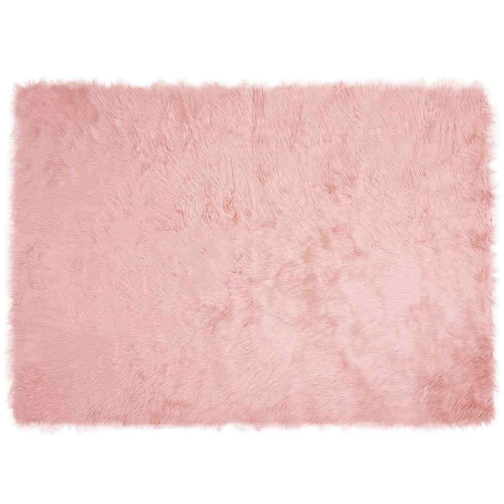 vidaXL TAFALLA Faux Sheepskin Rug Pink 120 x 170 cm Polyester