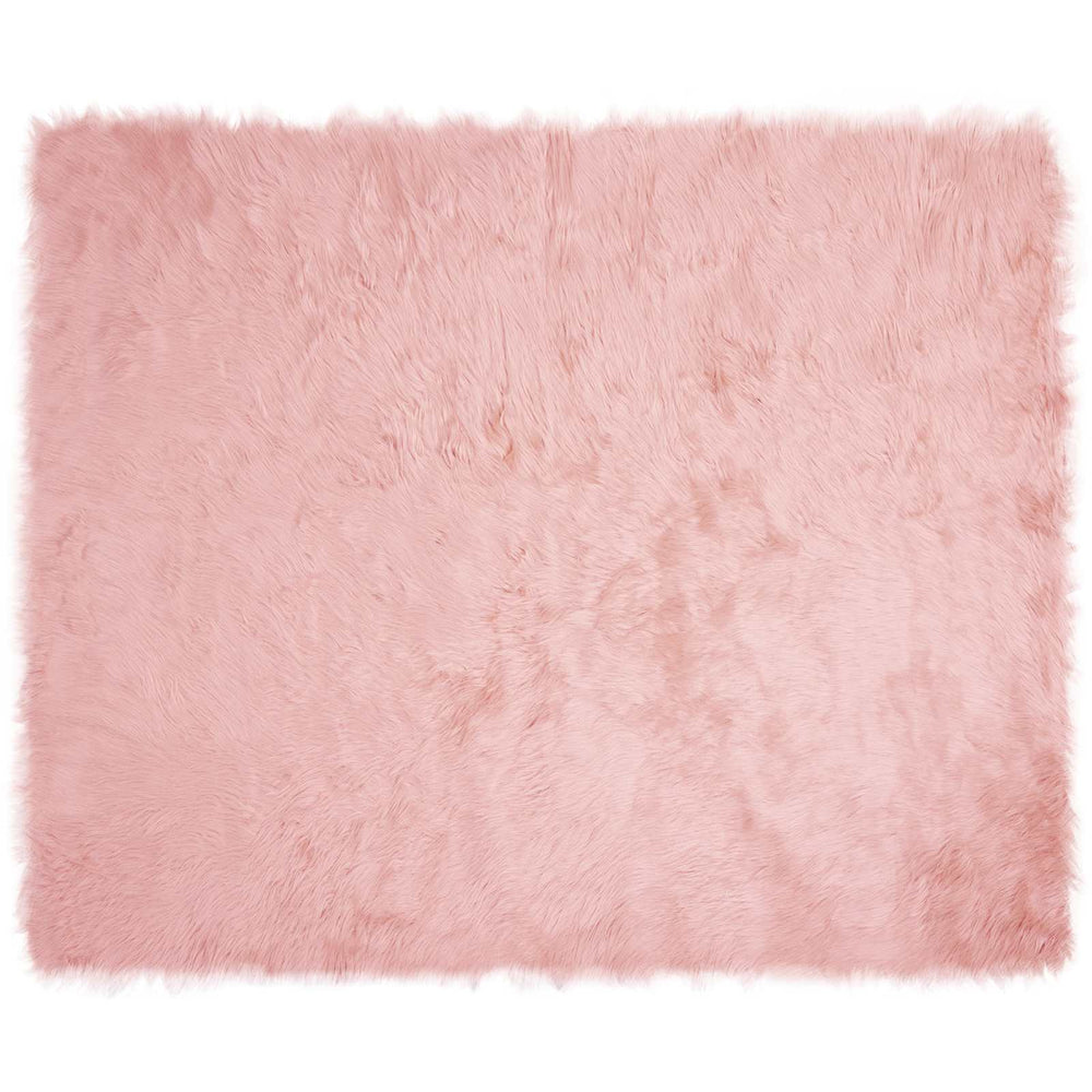 vidaXL Faux Sheepskin Rug TAFALLA Pink 200 x 280 cm Polyester