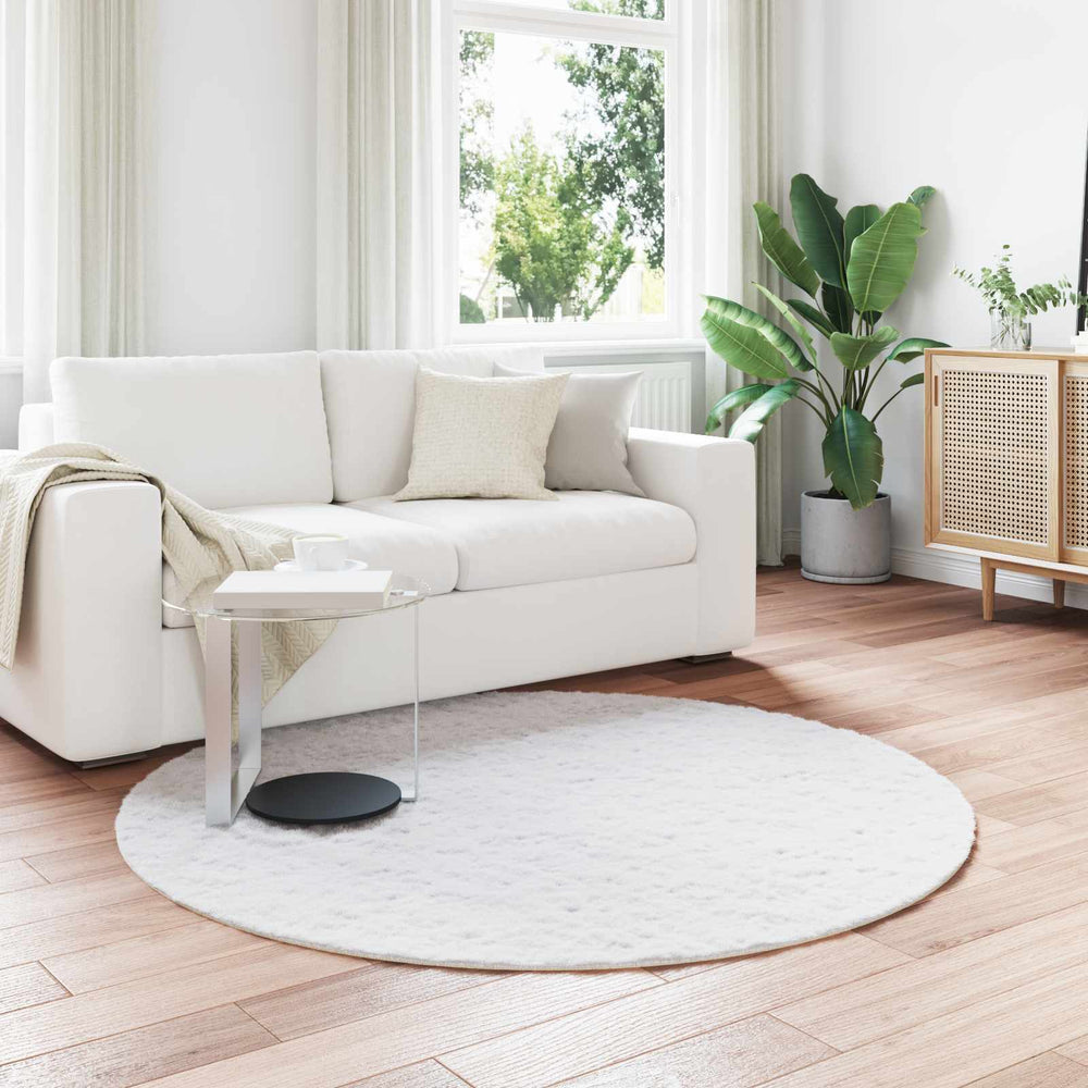 Weißer Kunstfell Teppich Ø 200cm