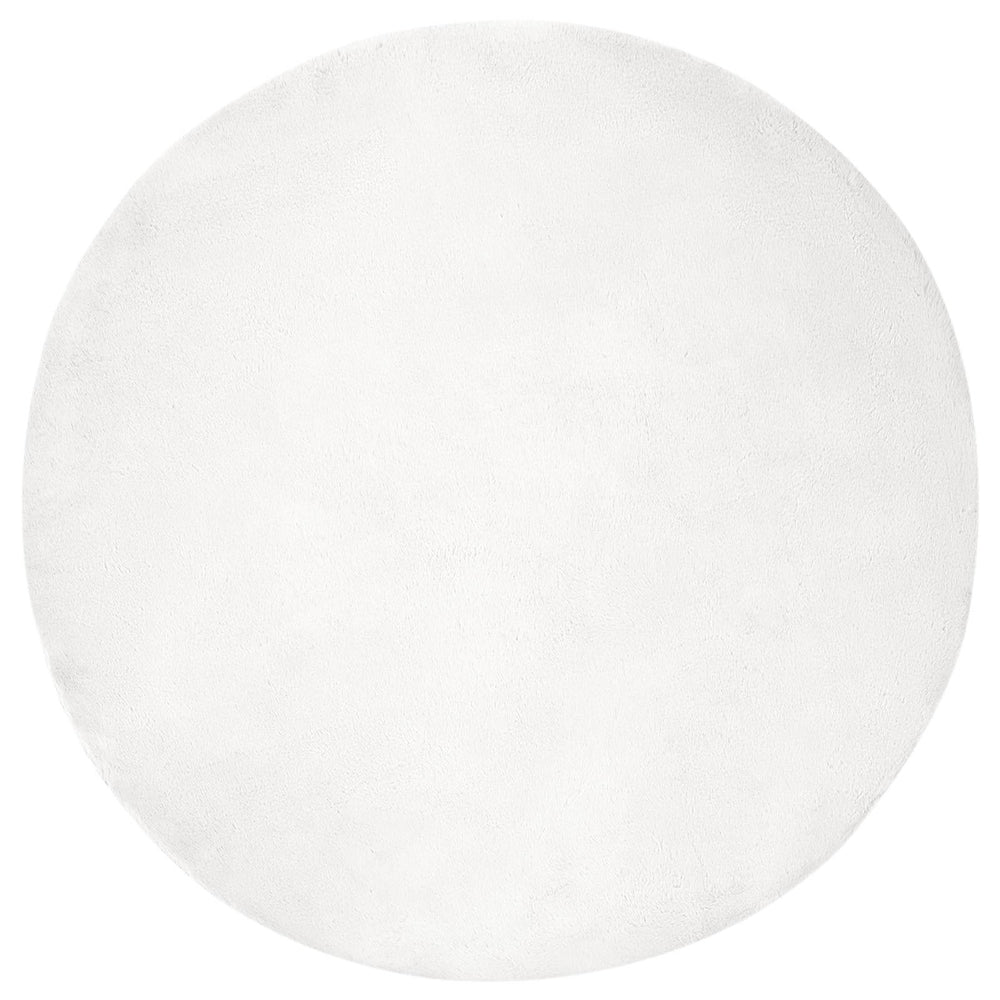 Weißer Kunstfell Teppich Ø 200cm