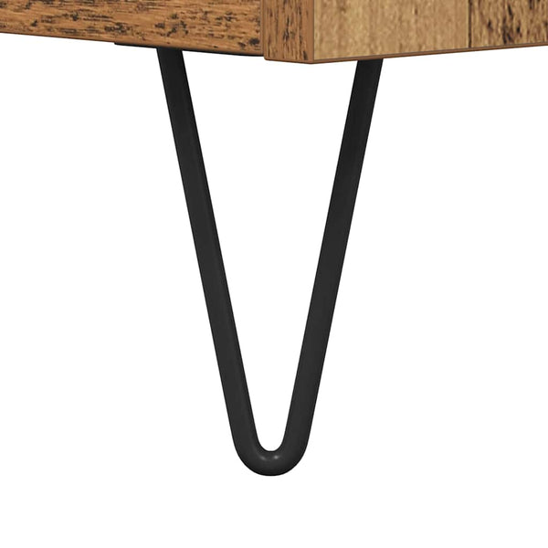 Highboard 2er Set Altholz und Glas