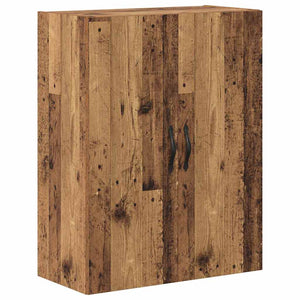 Highboard 2er Set Altholz und Glas