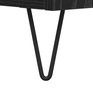 Highboard Schwarz Eichenoptik 180 cm