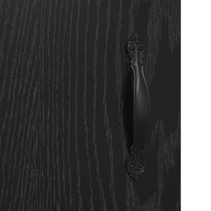 Highboard Schwarz Eichenoptik 180 cm