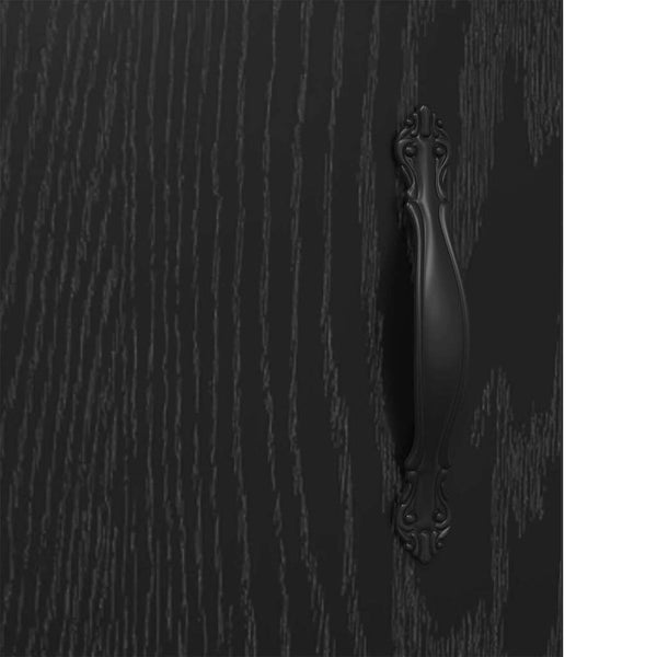 Highboard Schwarz Eichenoptik 180 cm