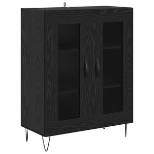 Highboard Schwarz Eichenoptik 180 cm