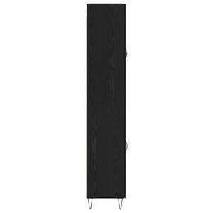 Highboard Schwarz Eichenoptik 180 cm
