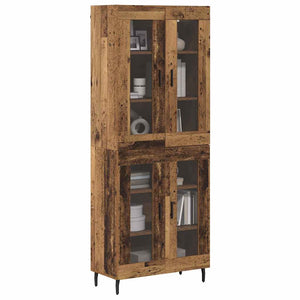 Highboard 2er-Set Altholz-Optik