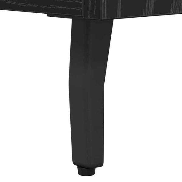 Highboard Schwarz Eichenoptik 2er-Set