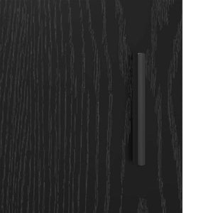 Highboard Schwarz Eichenoptik 2er-Set
