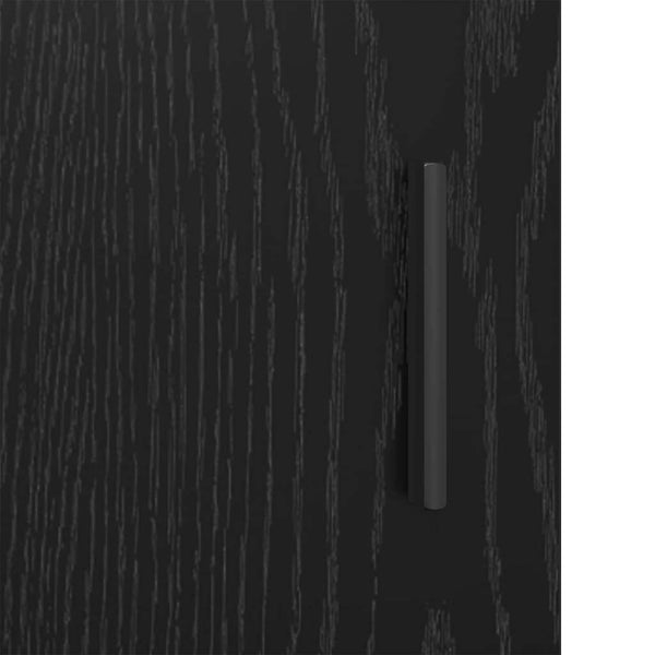 Highboard Schwarz Eichenoptik 2er-Set