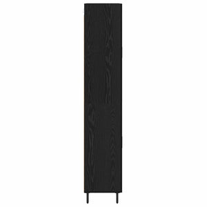 Highboard Schwarz Eichenoptik 2er-Set