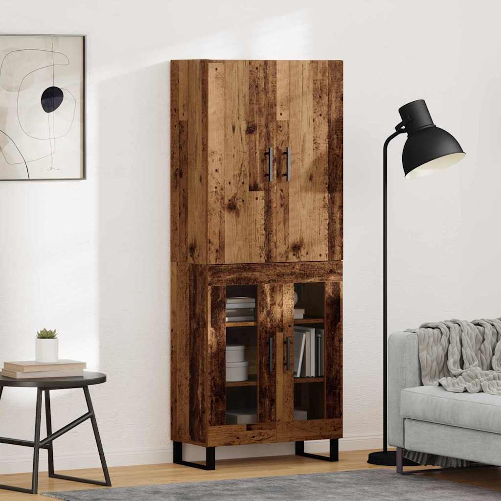 Highboard 2er Set Altholz