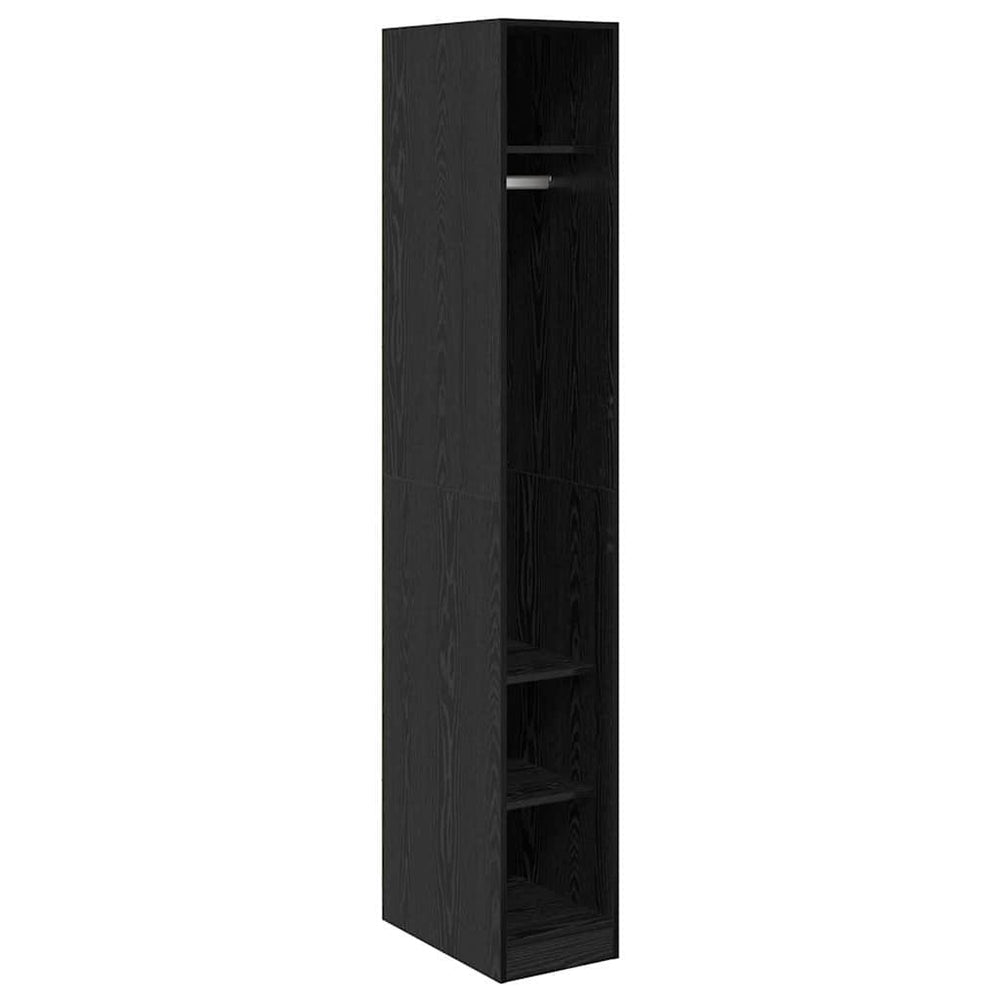 Kleiderschrank Schwarz Eichen-Optik 200cm