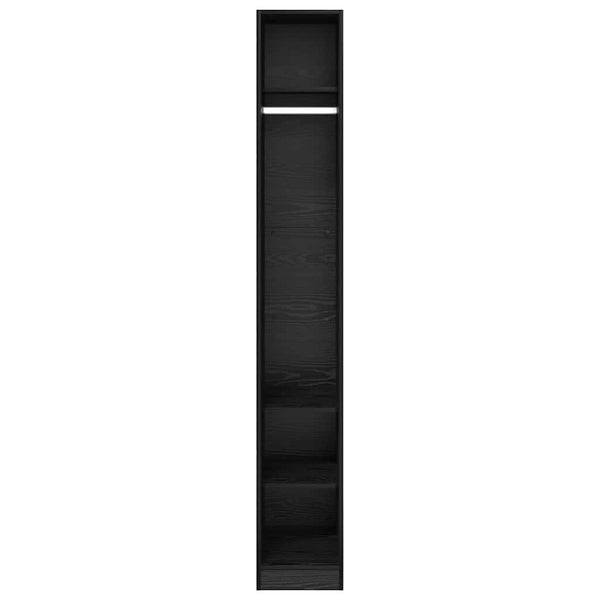 Kleiderschrank Schwarz Eichen-Optik 200cm