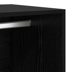 Kleiderschrank Schwarz Eichenoptik 50x30x200cm