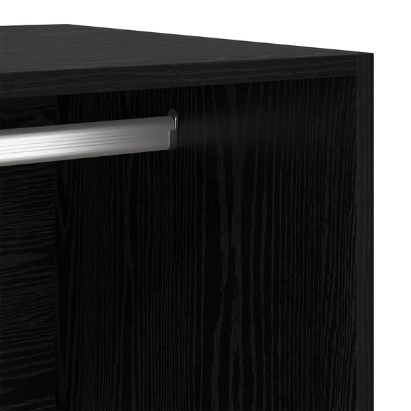 Kleiderschrank Schwarz Eichenoptik 50x30x200cm