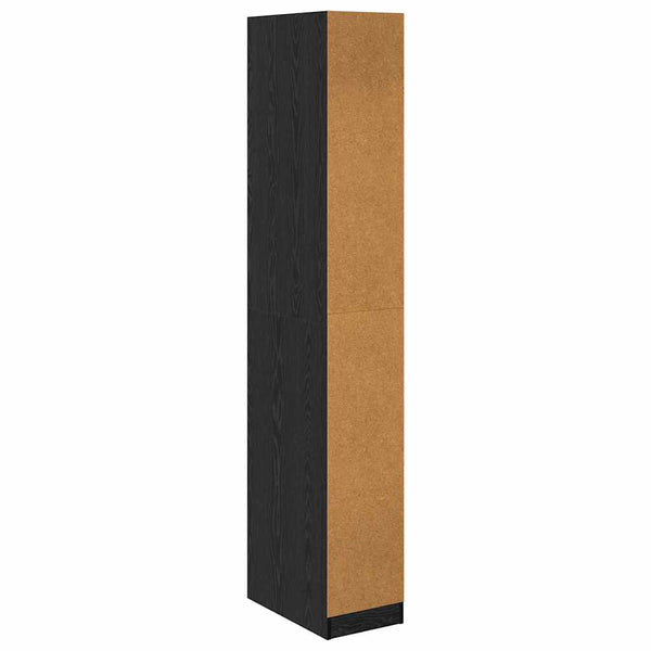 Kleiderschrank Schwarz Eichenoptik 50x30x200cm