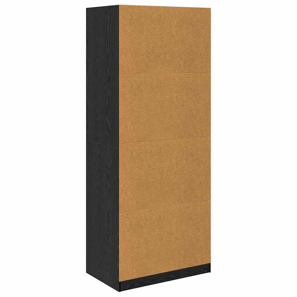 Kleiderschrank Schwarz Eichenoptik 80x50x200 cm