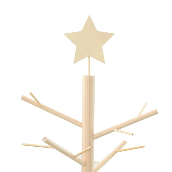 vidaXL Wooden Christmas Tree Natural 75 cm Solid Pine Wood
