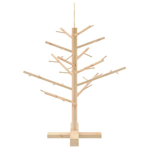 vidaXL Wooden Christmas Tree Natural 75 cm Solid Pine Wood