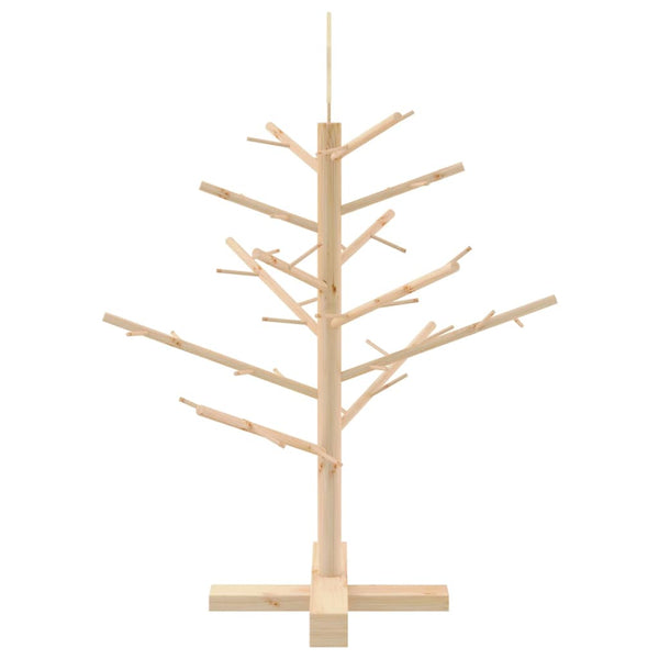 vidaXL Wooden Christmas Tree Natural 75 cm Solid Pine Wood