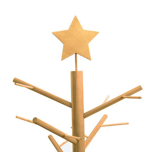 vidaXL Wooden Christmas Tree Brown 125 cm Solid Pine Wood
