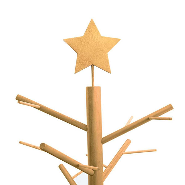 vidaXL Wooden Christmas Tree Brown 125 cm Solid Pine Wood