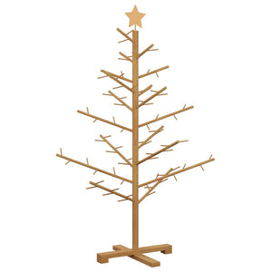 vidaXL Wooden Christmas Tree Brown 125 cm Solid Pine Wood